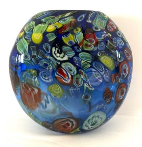 lot 30 image: Artisan Crafted Art Glass Vase by DS