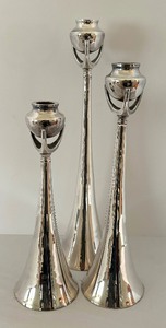 lot 33 image: Set of Three Stylish Candle Holders