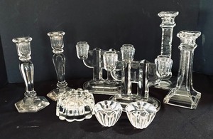 Elegant Crystal and Clear Glass Candle Holders