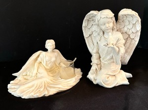 Two Resin Angel Figurines
