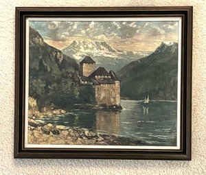 Le Chateau De Chillon Print by Gustave Courbet