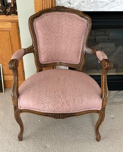 Vintage Pink Upholstered Armchair