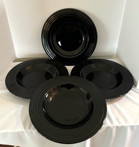 Four Black Fiesta Ware Bowls
