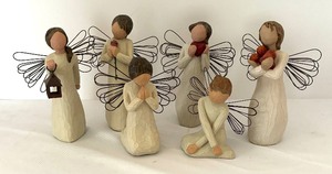 Six Angelic Willow Tree Figurines