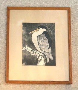 Bird Motif Block Print by Robert Coffin