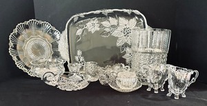 Crystal and Clear Glass Serving Pieces