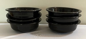 Six Bold Black Fiesta Ware Bowls