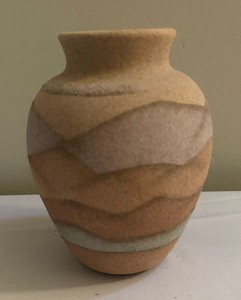 Rancho Feliz Signed Originals Navajo Indian Sand Art Vase