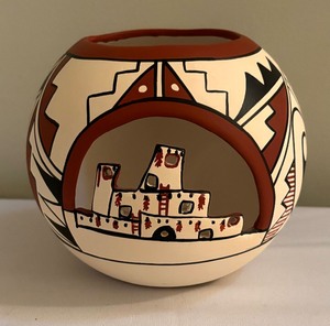 Southwestern Style Candle Holder by E. Tafoya