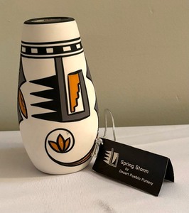 lot 19B image: Spring Storm Pottery Vase by Desert Pueblo Pottery