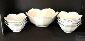 White Lotus Bowl Serving Set