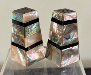 Beautiful Mother of Pearl Salt and Pepper Shakers