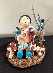 Figural Southwestern Pottery Figurine by C. Henry