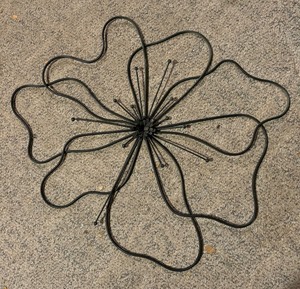Beautiful Black Outside Medal Flower Wall Hanging