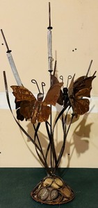Vintage Metal Butterfly Sculpture