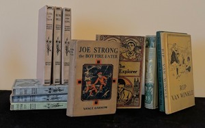 Antique Hardcover Books Including Horatio Alger Erie Train Boy, RIP Van Winkle and More