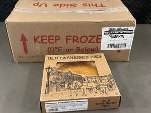 E - Old Fashioned Pumpkin Pies - Box of 6 (22 oz each)