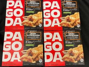 A - Group of 4 Packaged and Unopened Pork Potstickers - Best by Apr 30, 2025