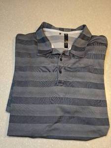 lot 416 image: Mens Adidas Short Sleeve Shirt Blue Gray Size 2XL P