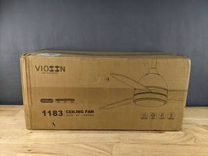 lot 50 image: Brand New Viossn IndoorOutdoor White 42 Smart Ceiling Fan with Alexa $119.99 Retail B