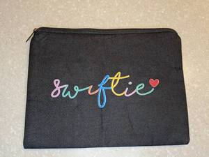 lot 421 image: New Swiftie Cosmetic Bag Pouch Black With Pink Red Blue Green Yellow Orange P