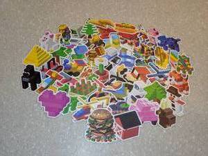 lot 422 image: 50 Total Brand New Building Blocks Stickers P