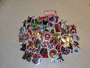lot 427 image: 50 Total Brand New Marvel Avengers Stickers P
