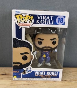 lot 226M image: Brand New Funko Pop Virat Kohli #18 Figure V
