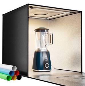 lot 87 image: Brand New Takerers Photo Light Box Bi-Color Dimmable 24 x 24 inch Background $109.99 Retail B