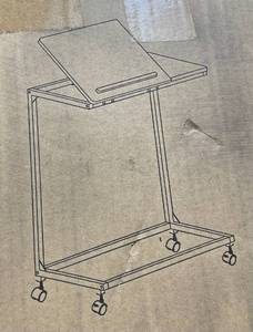 lot 85 image: New Adjustable C End Table with Wheels B