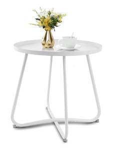 lot 124 image: New Babion White Outdoor Side Table B