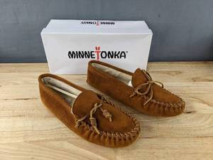 lot 432A image: Minnetonka Pile Lined Softsole Mens Size 11 Brown N