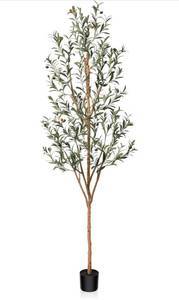 lot 136 image: New Kazeila Artificial Olive Tree 6 Feet Tall Faux Silk Plant $59.99 Retail B