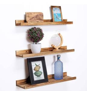 lot 149 image: New AZSKY Floating Shelves Set of 3, Picture Ledge Shelf, 24 Inches Long Bookshelf Wall Mounted for Living Room Bedroom Dcor, Burnt B