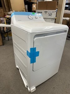 lot 212 image: General Electric  GE Dryer - 6.2 cu. ft. Electric Dryer in White  Shipping Damaged - Has Not Been Used Model # HTX24EASK0WS