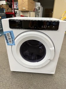 lot 20 image: Merax 3.23 cu. ft. Vented Smart Electric Portable Electric Dryer in White with Touch Screen, Shipping Damaged Dented - Tested Works