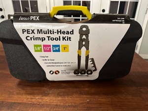 lot 42 image: Apollo Multi-Head PEX-B Crimp Tool Kit Model # 69PTKH0015K - For 38, 12, 34 & 1 Pex Plumbing Connections