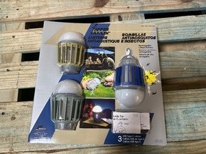 lot 83 image: Wisely OutdoorIndoor Rechargeable Bug Zapper with Built-in LED Lantern - 3 Pack