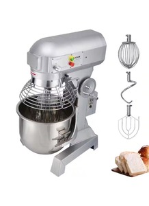 lot 3 image: VEVOR Commercial Food Mixer 15Qt 600W 3 Speeds Adjustable 110178390 RPM Heavy Duty 110V with Stainless Steel Bowl, Dough Hooks, Whisk, Beater