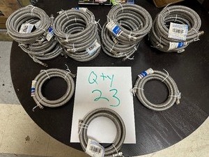 lot 118 image: 23 New Plumbshop 72 Icemaker & Humidifier Stainless Steel Plumbing Lines 14 Connections