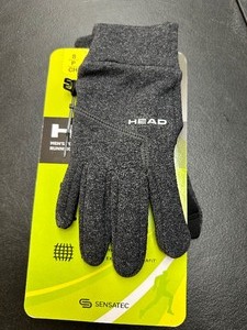 lot 71 image: New Head Mens Touchscreen Running Gloves - Gray - S  Small