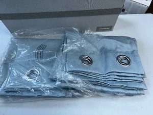 lot 174 image: 2 Clean Window Blackout Curtains Grayish Bluish