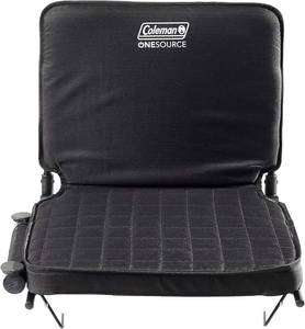 lot 100 image: Coleman OneSource Rechargeable Heated Stadium Seat  Heated Camping Chair, Chair Pad, & Stadium Seat for Cool-Weather Outdoor Lounging, Tailgating, & Camping