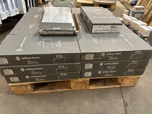lot 45 image: 26 Cases Jeffery Court Grande Gris Rustico 10 in. x 20 in. Subway Gloss Ceramic Wall Tile (10.76 sq. ft.Case) 279 Sq Ft - Gray Color