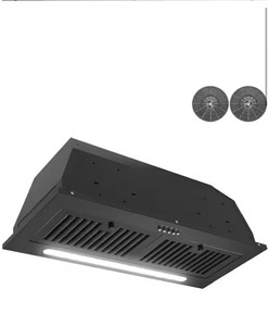 lot 10 image: AKDY 30 in. 319 CFM Convertible Insert Range Hood with Carbon Filters, LED Light and Push Button Controls in Black new