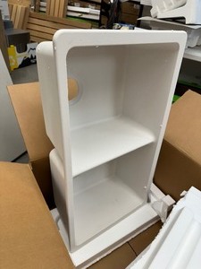 lot 195 image: Elkay Quartz Classic 33 Undermount Double Basin Quartz Composite Kitchen Sink - Has A Crack Started Top Midde Few Inches into Top of Bowl