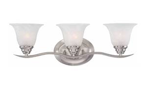 lot 125 image: Volume Lighting&nbspTrinidad 3 Light 24 Wide Bathroom Vanity Light Model 5233-33