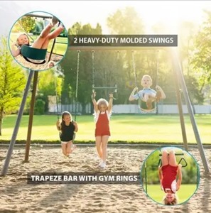 lot 47 image: LIFETIME 7-FOOT KIDS SWING SET Model 90952. (retail prices is $599)