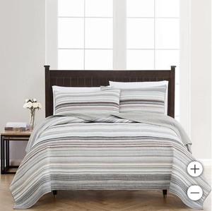 lot 86 image: Retro Chic 3-piece Quilt Set, Healdsburg 100% Cotton ( Item  1426401)