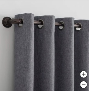 lot 59 image: Sun Zero Pratt Tonal Texture Fleece Insulated 100% Blackout Window Curtains, 2-pack 50x63